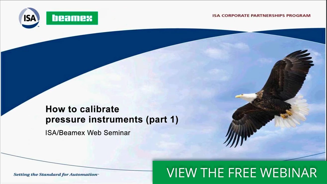 How to Calibrate Pressure Instruments: Part 1 | ISA & Beamex joint webinars